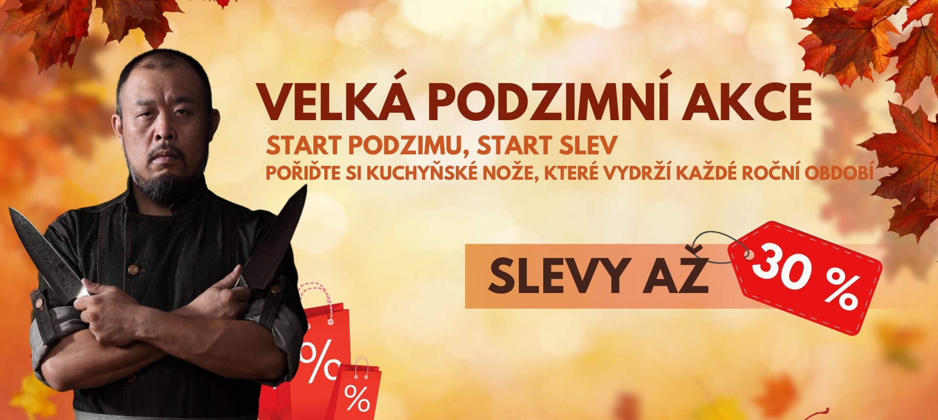 Podzimní akce – zlevněné kuchyňské nože