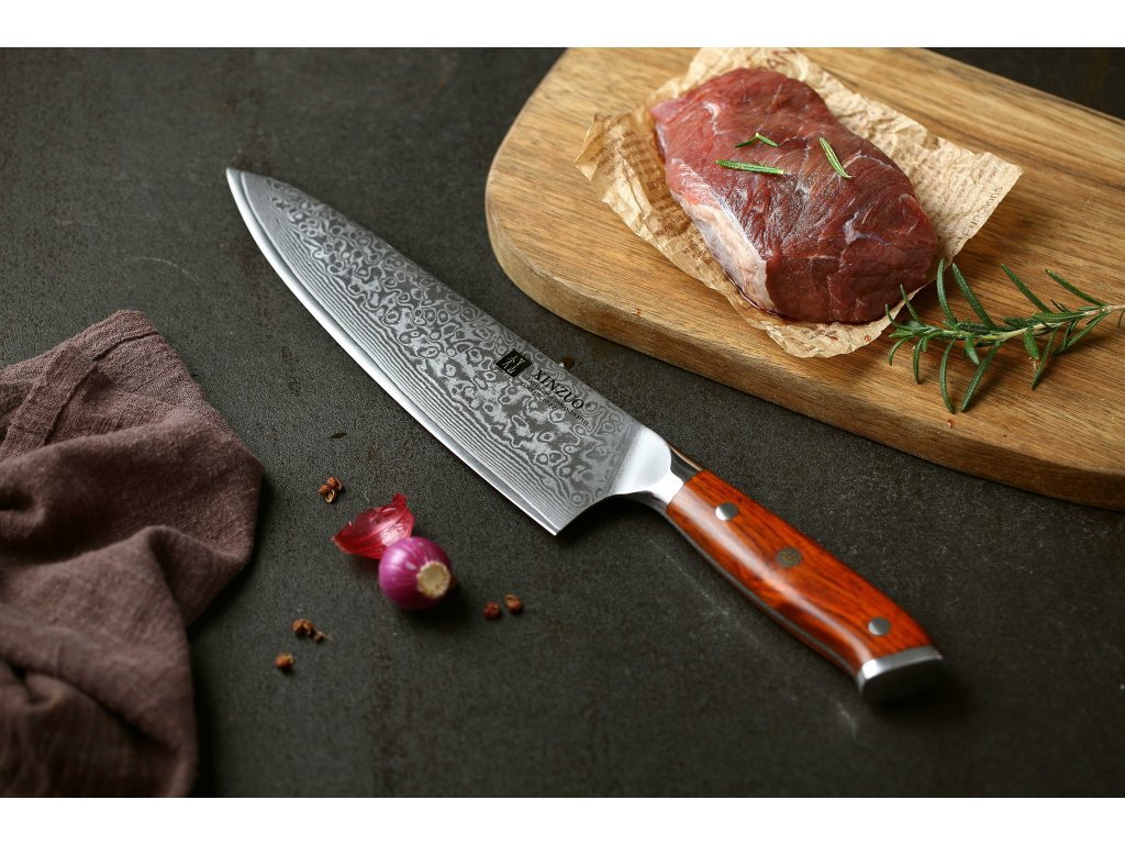 Šéfkuchařský nůž XinZuo Yu B13R 8 palců