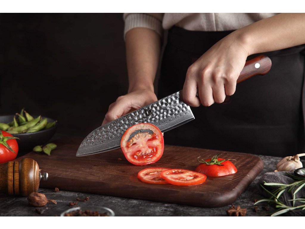 Santoku nůž XinZuo Yun B9H 7 palců krájení