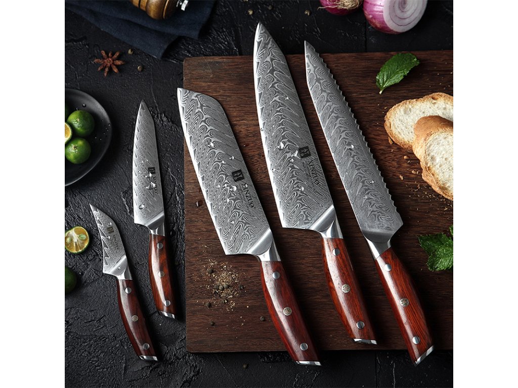 Set nožů XinZuo Yi B27 se stojánkem a nůžky