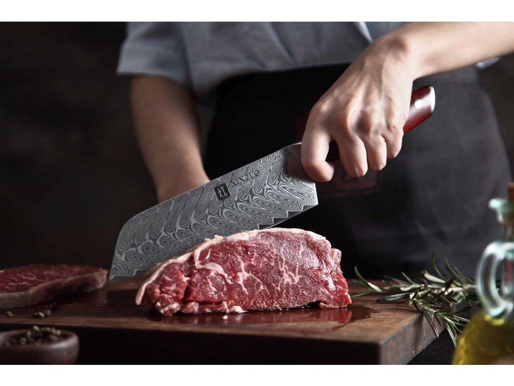 Santoku nůž XinZuo Yi B27 krájení