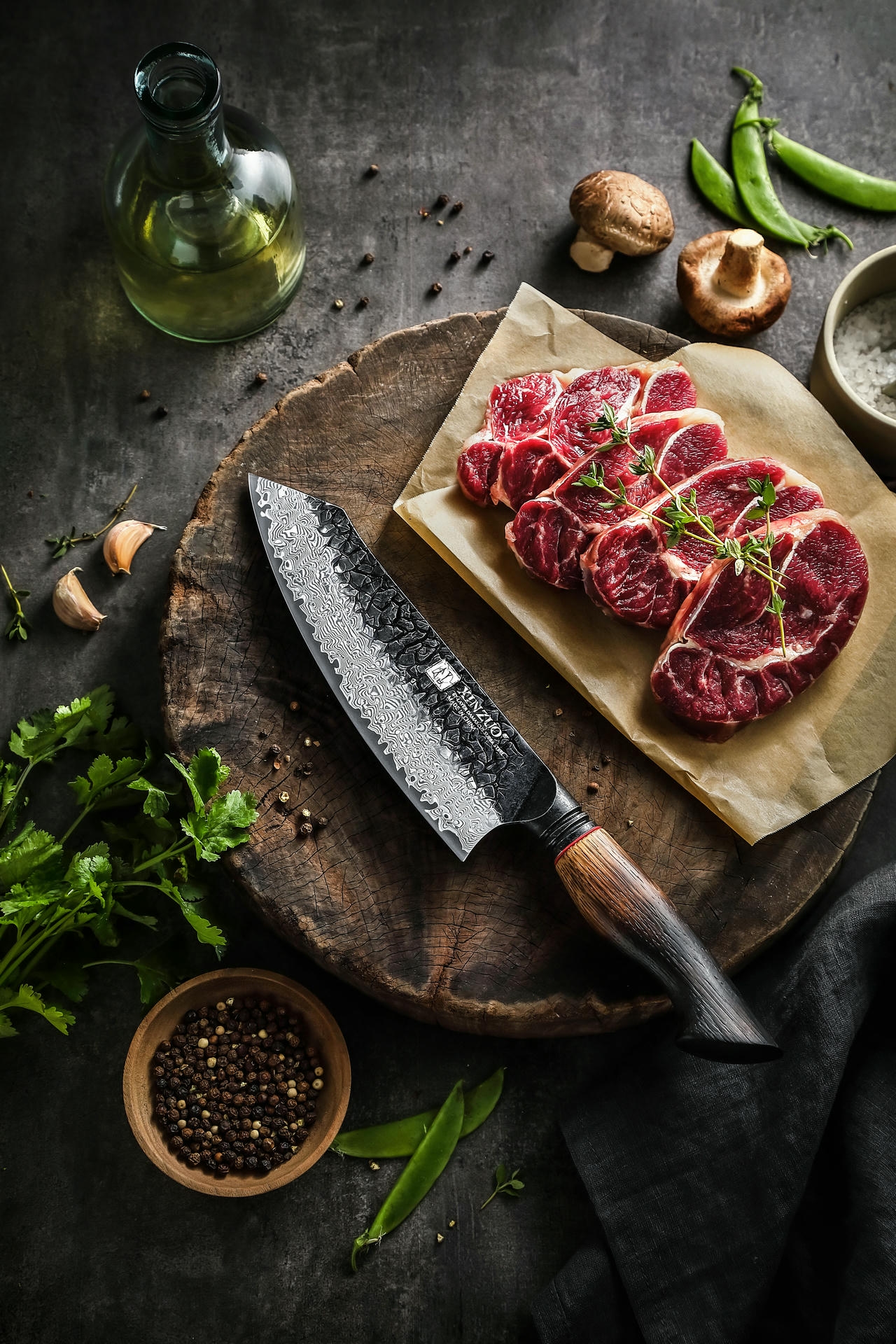 Rukojeť nože santoku XinZuo MO