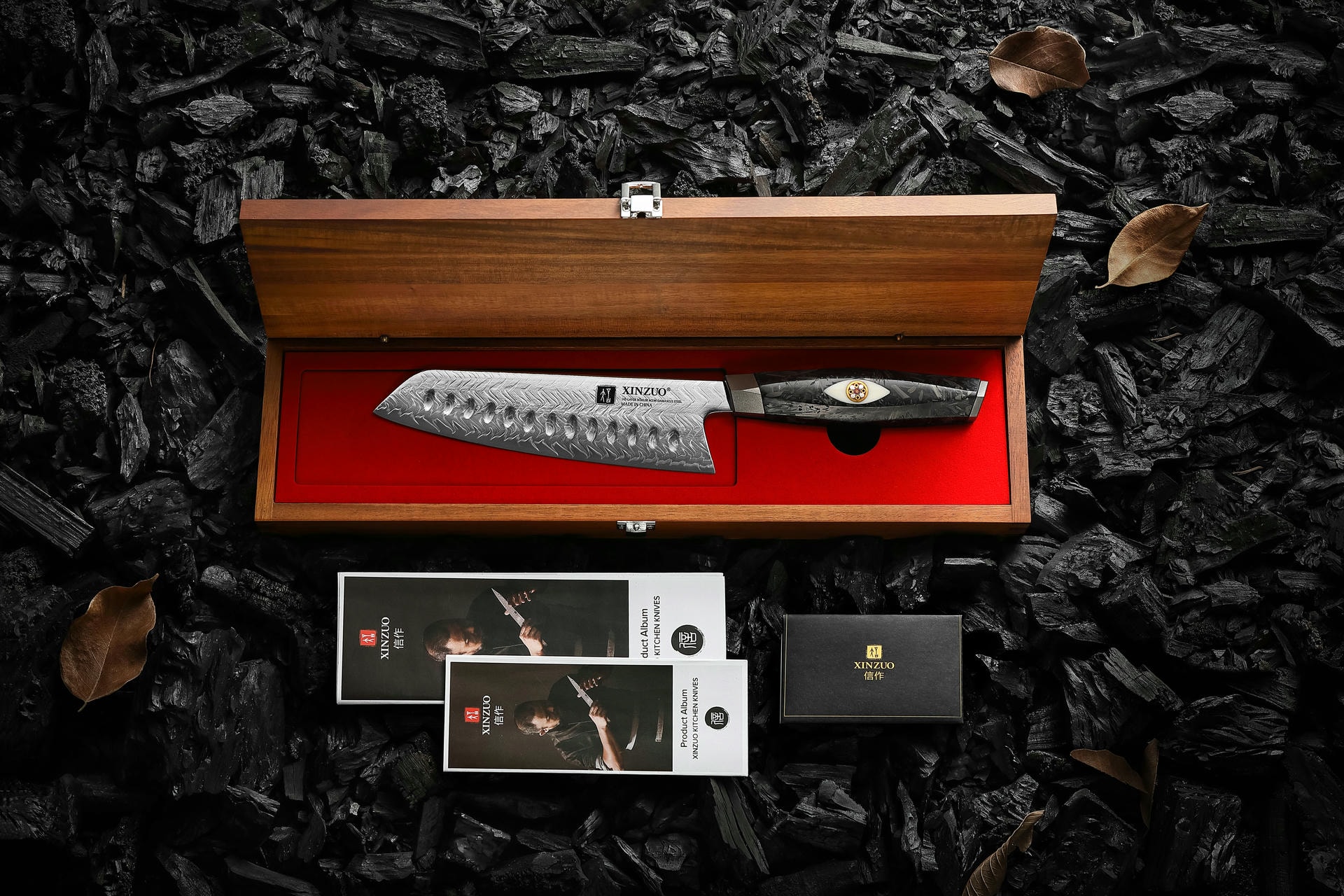 Dárkové balení nože santoku XinZuo Li X04