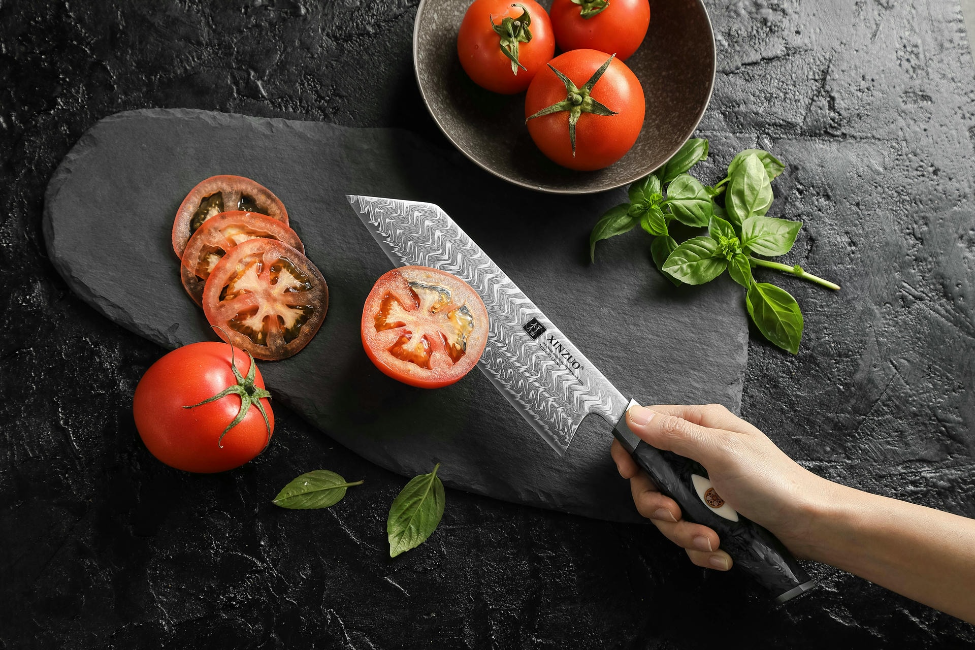 Krájení s šéfkuchařským nožem Bunka XinZuo Li