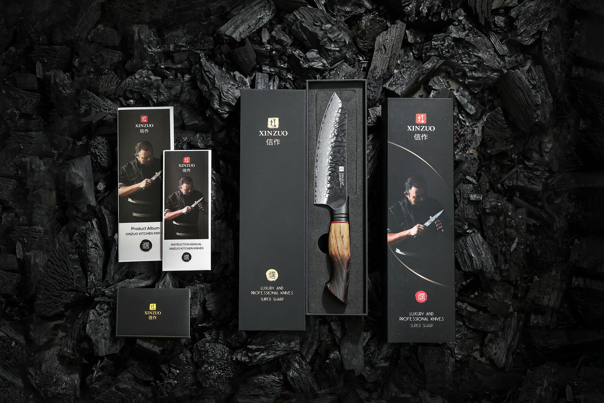 Dárkové balení nože santoku XinZuo MO X06