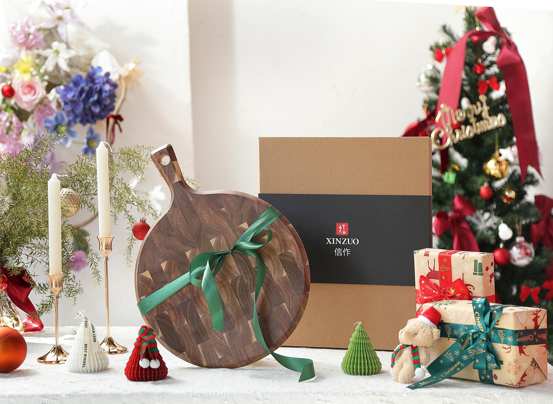 Ukázka balení kulatého prkénka s uchem