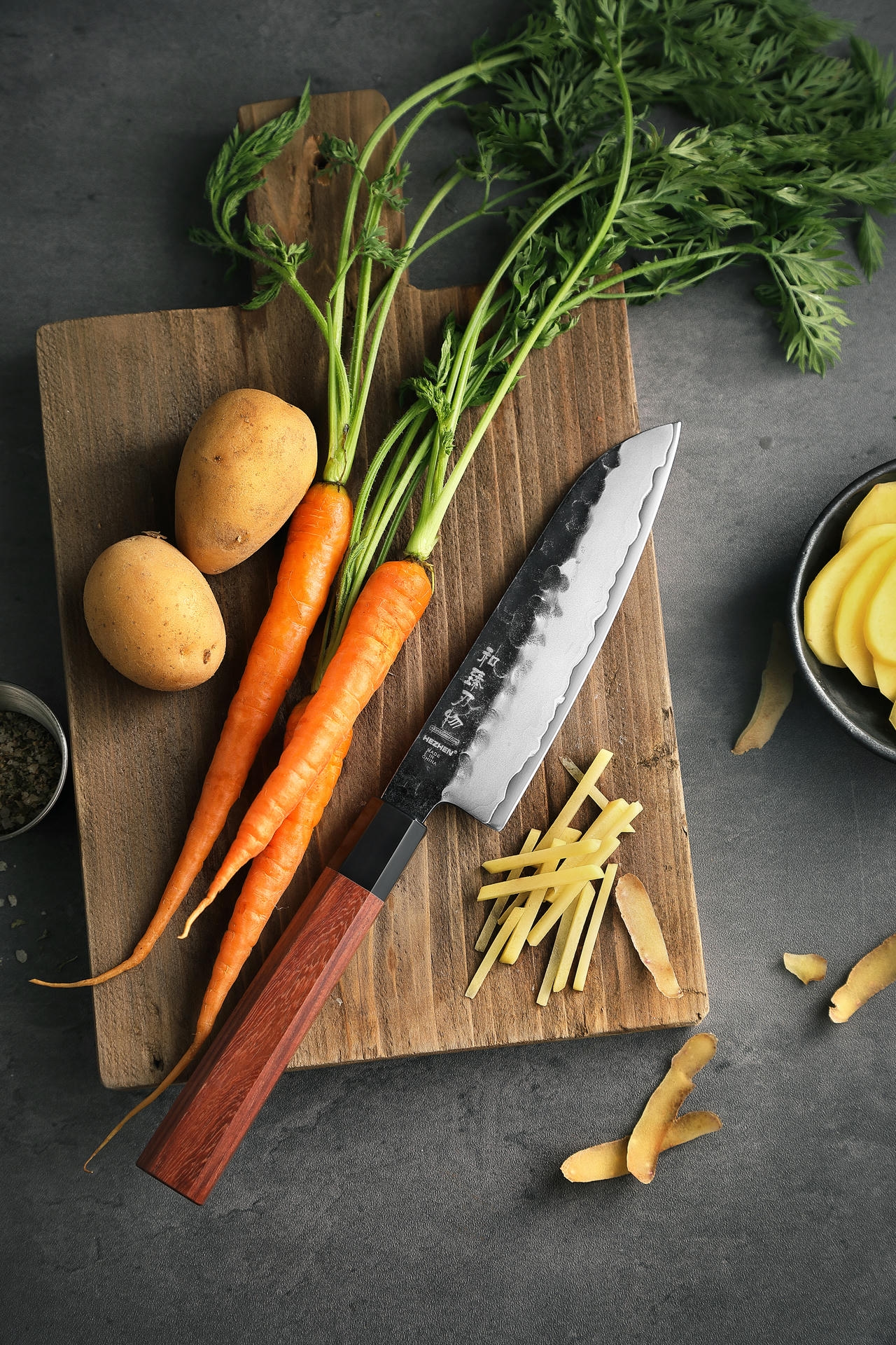 Čepel santoku nože HEZHEN PM8S