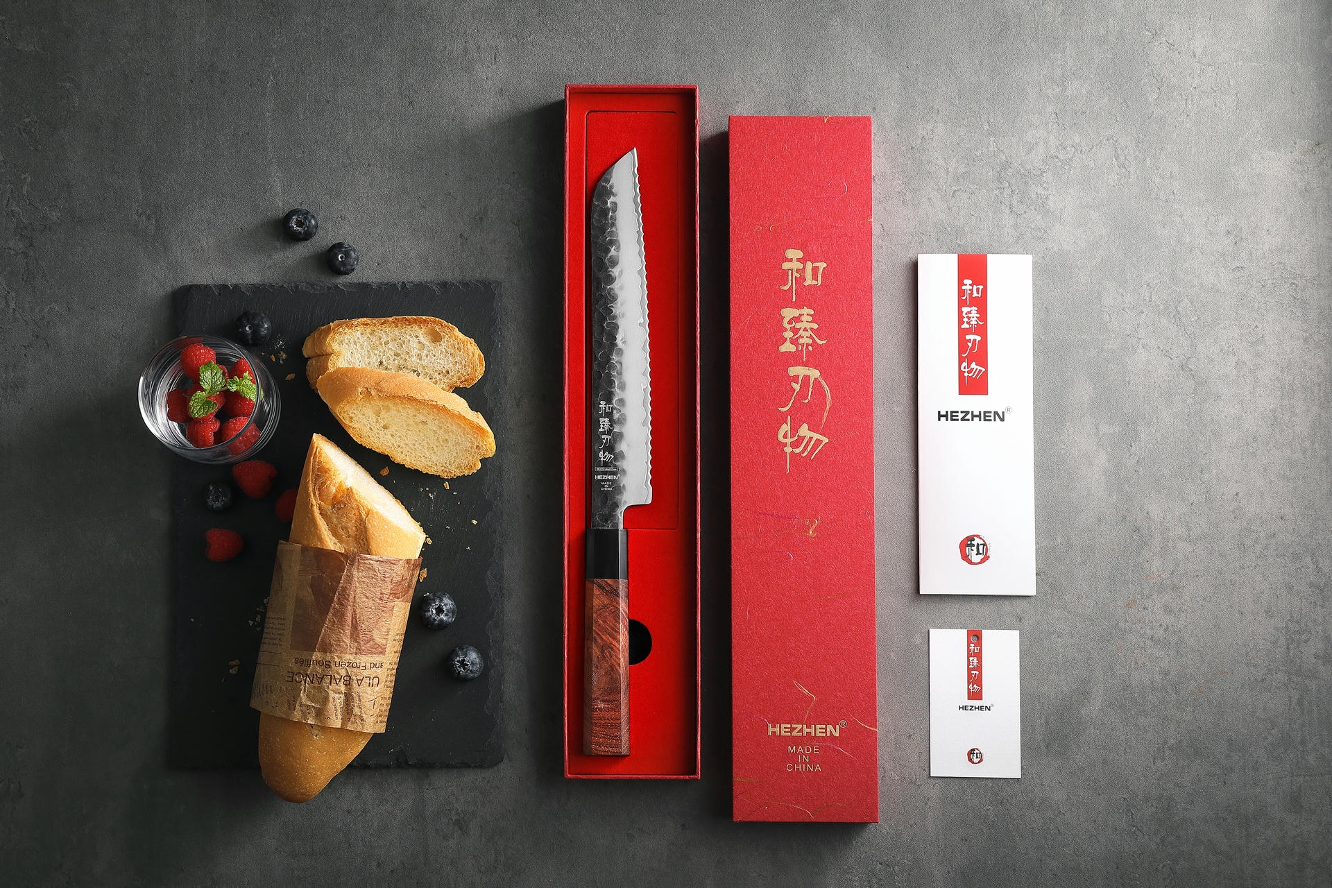 Dárkové balení nože na pečivo HezHen PM8S