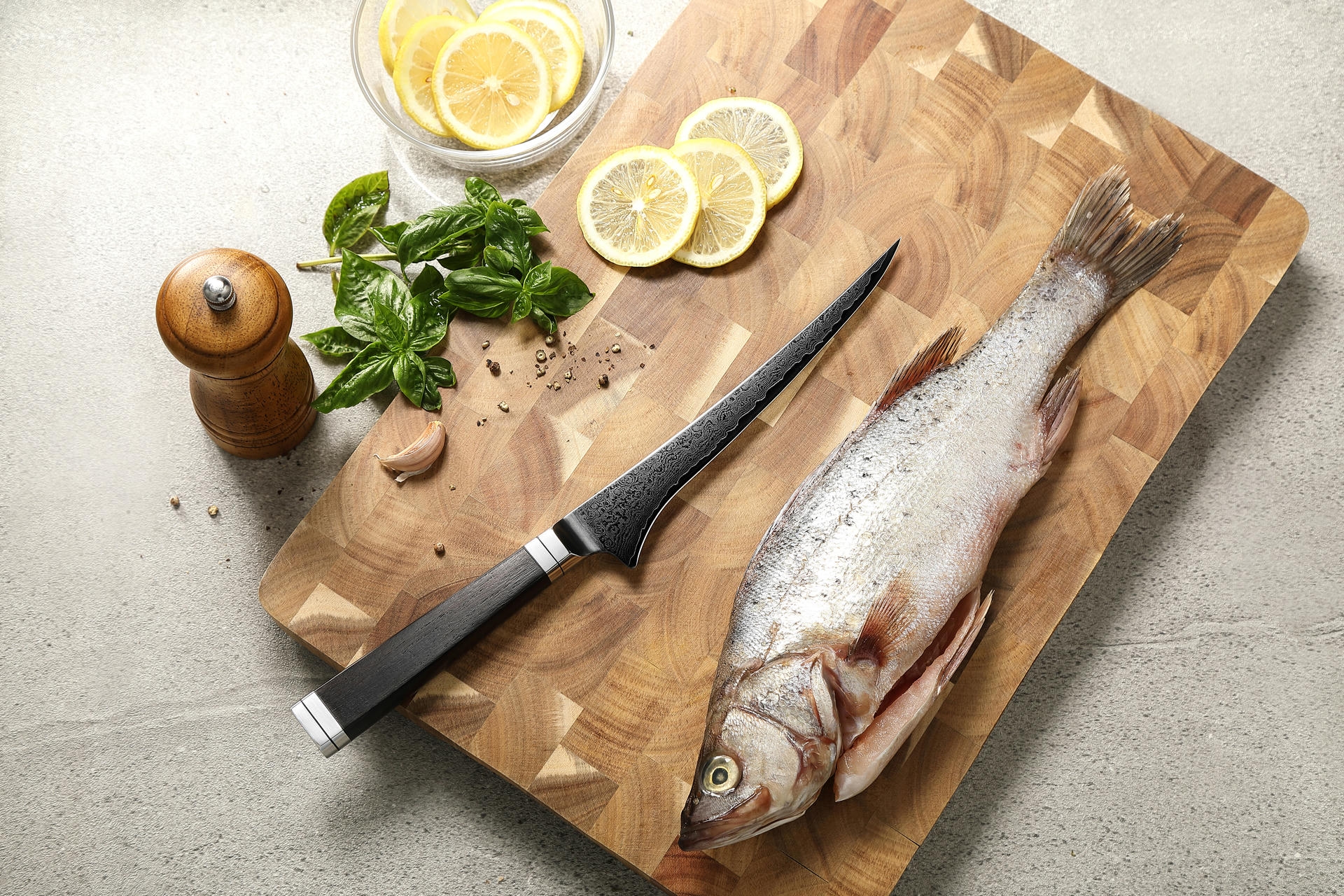 Ukázka nože na filetování XinZuo X08E