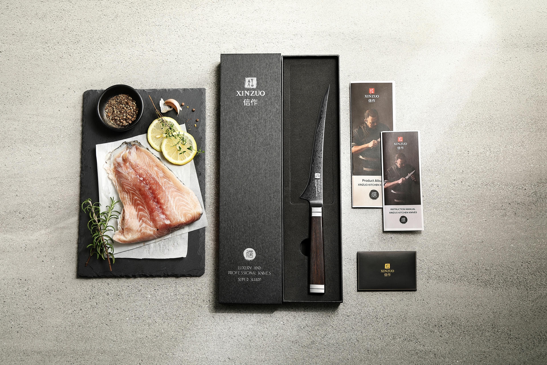 Dárkové balení nože na filetování XinZuo Ji X08E