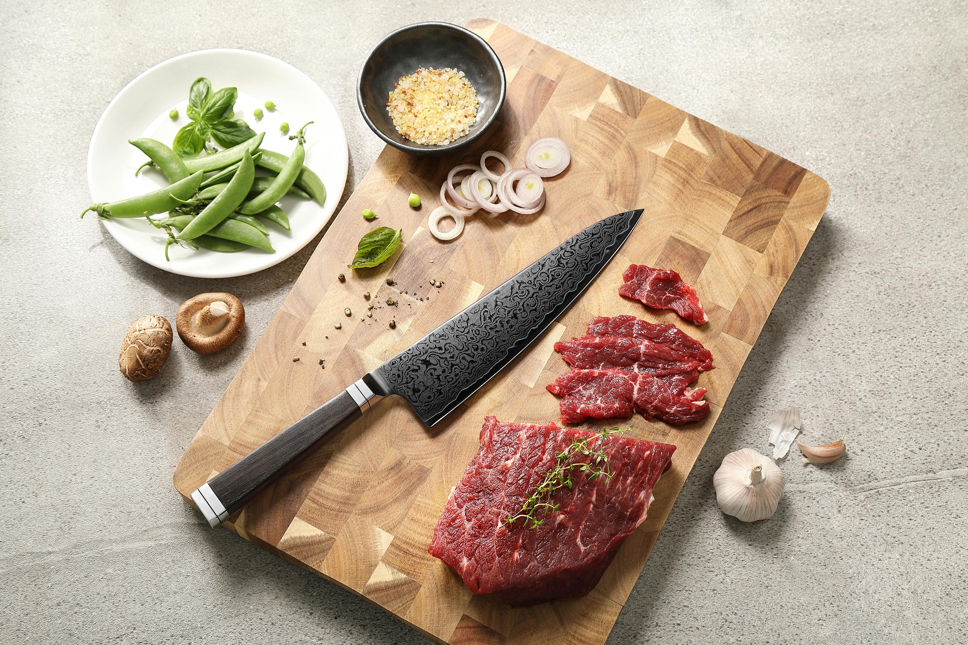 Ukázka šéfkuchařského nože XinZuo X08E