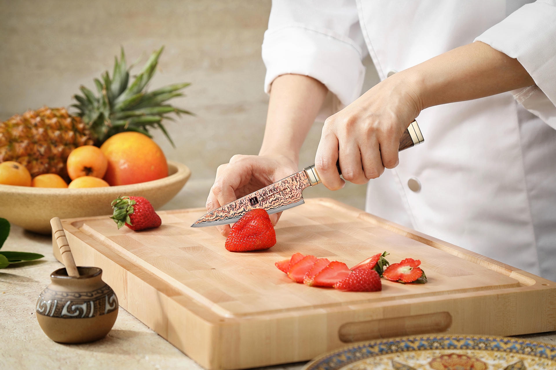 Krájení s nožem na loupání XinZuo X08C