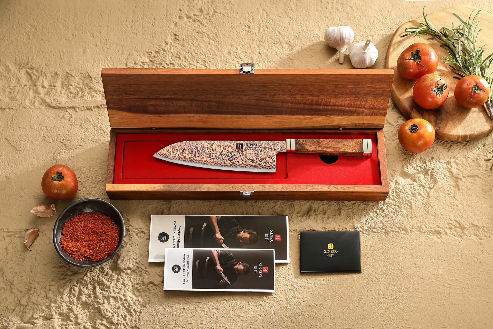 Dárkové balení santoku nože XinZuo Ji X08C