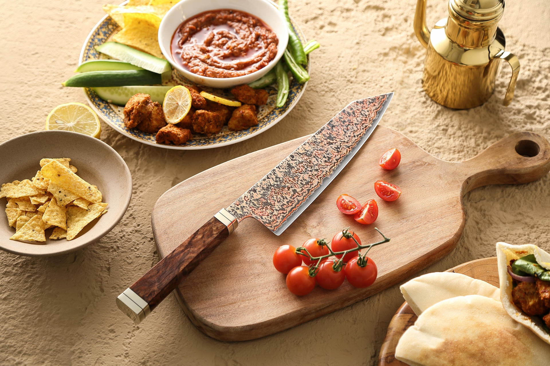 Ukázka šéfkuchařského nože Bunka XinZuo X08C