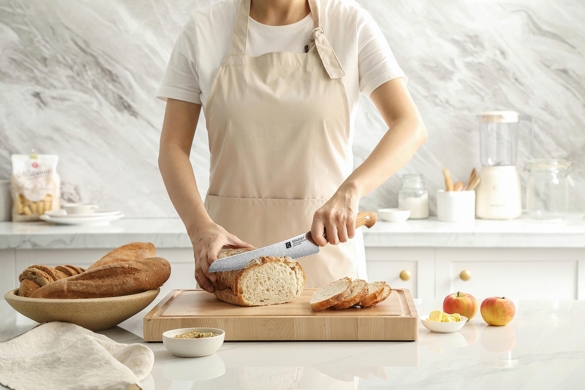 Krájení s nožem na pečivo XinZuo Pin