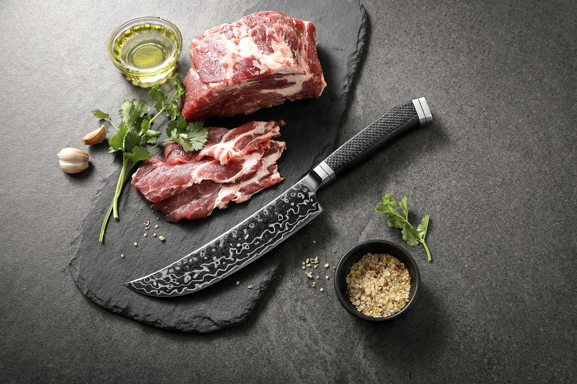 Nůž na maso Viking HezHen X10 na prkénku