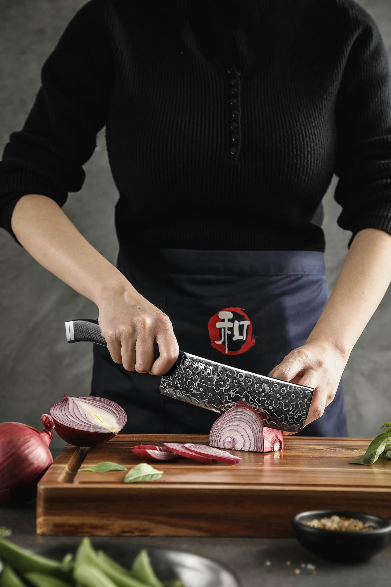 Nakiri nůž HezHen X10 - ukázka čepele