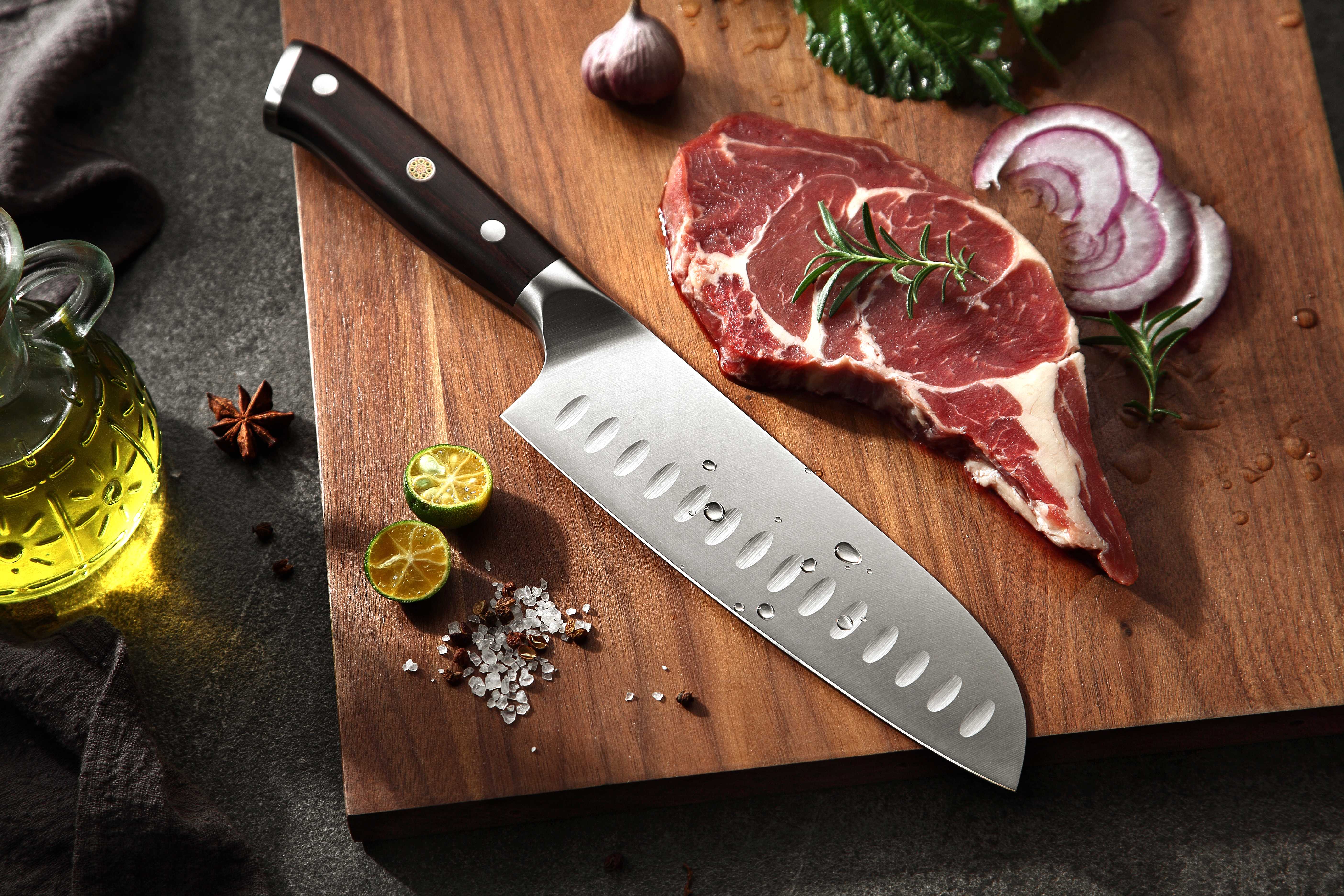 Santoku nůž XinZuo Yu B13S německá ocel