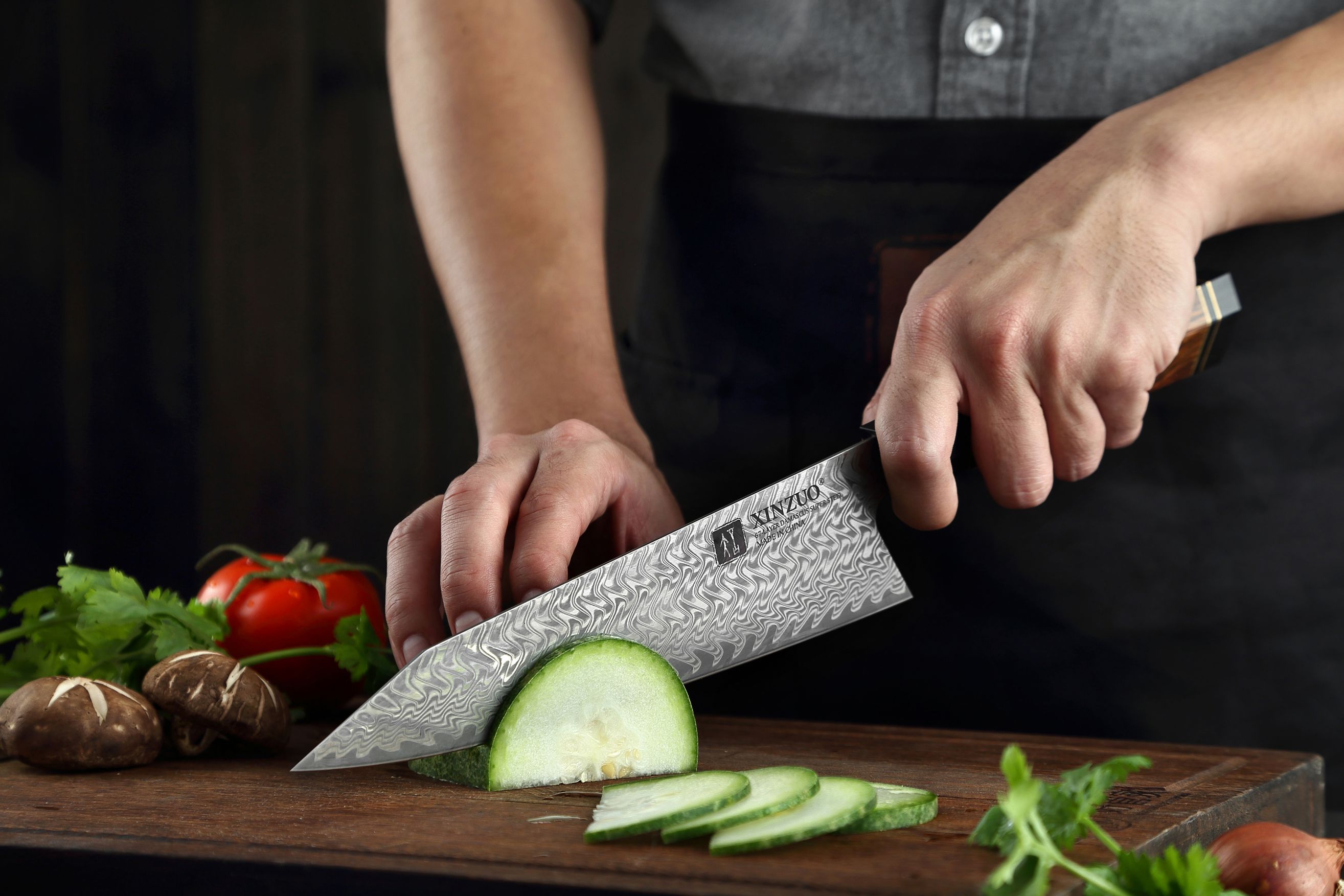Japonský šéfkuchařský nůž XinZuo Bunka krájení