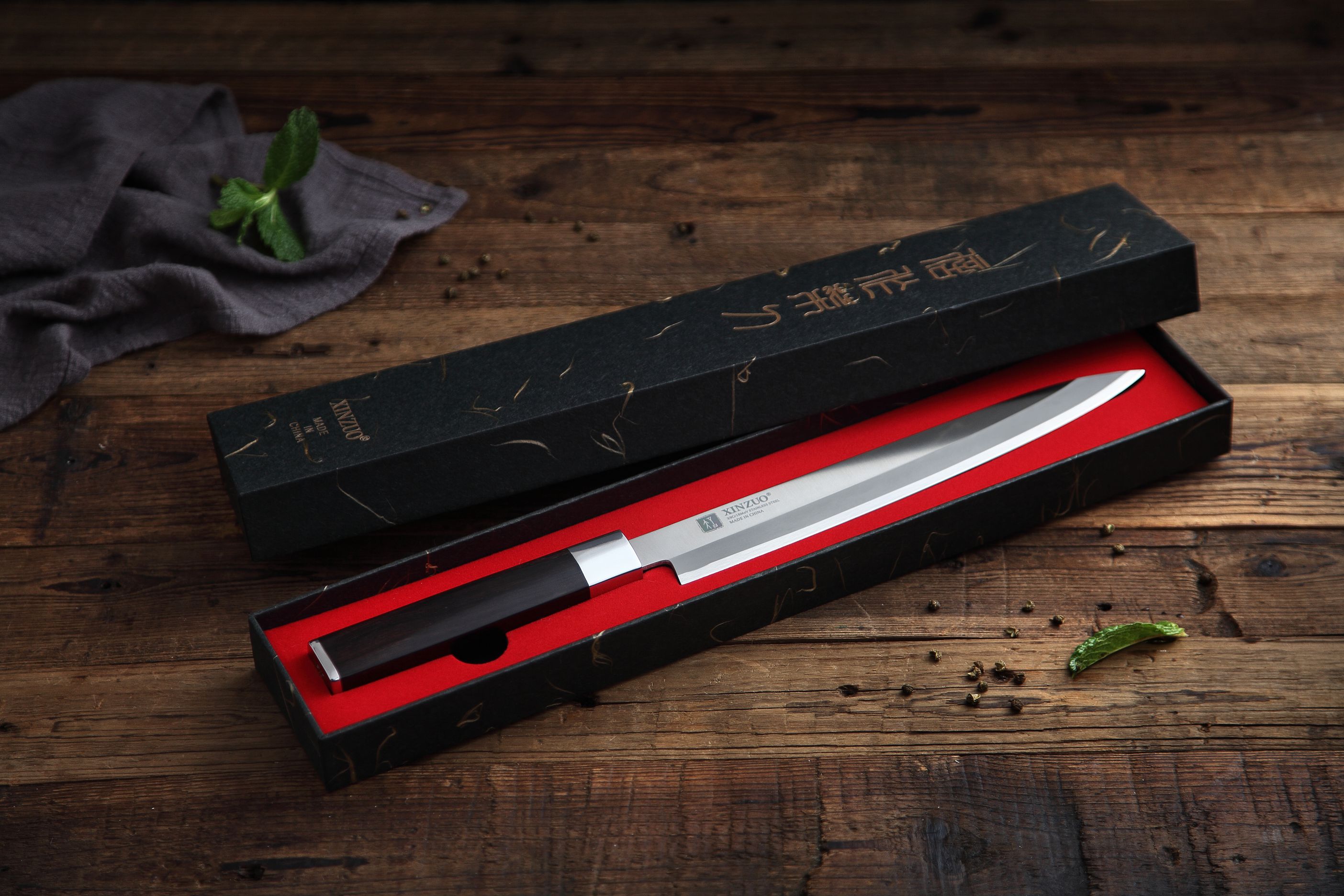Dárkové balení nože XinZuo Zhen Sashimi s 240 mm
