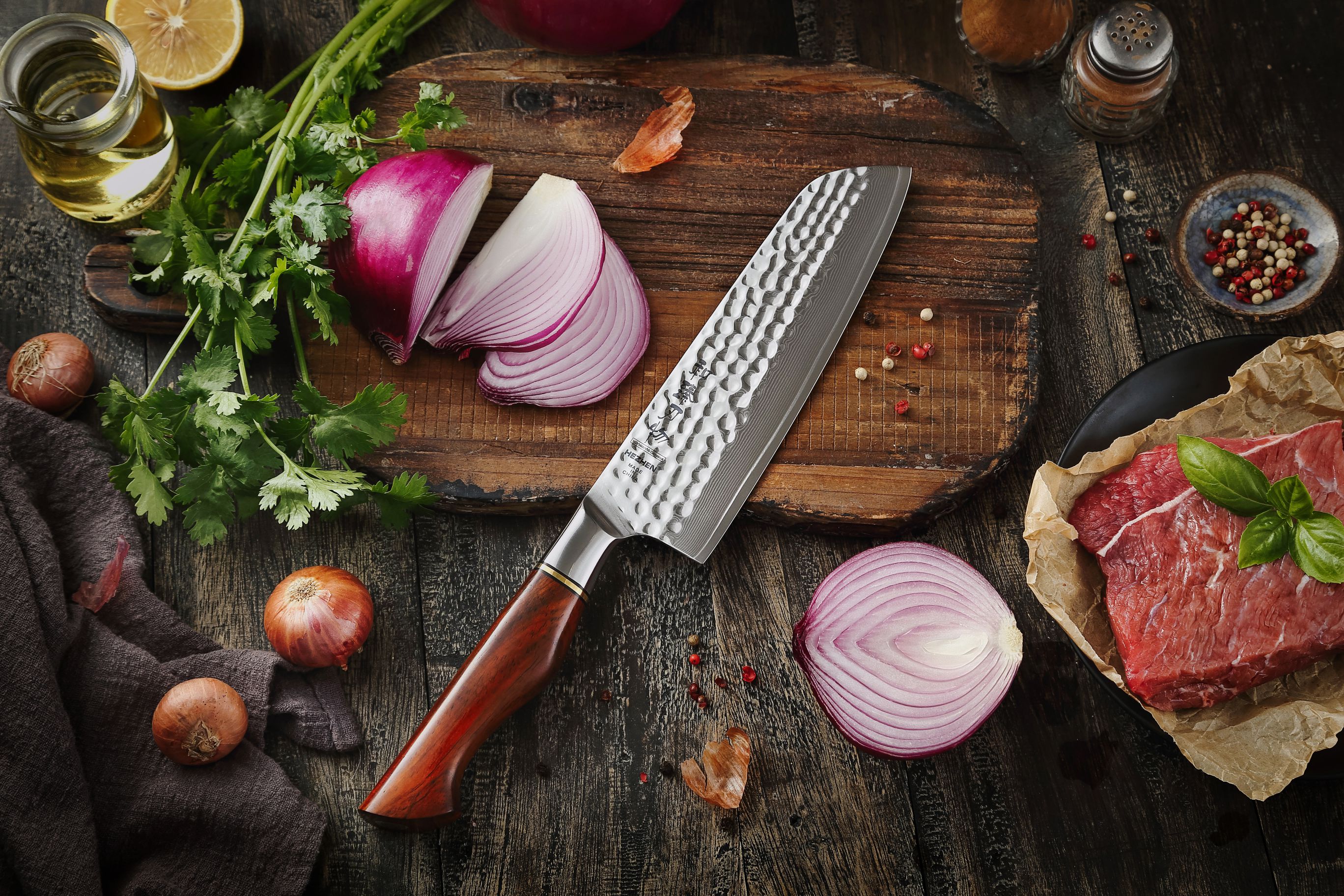 Santoku nůž HEZHEN Master B30R