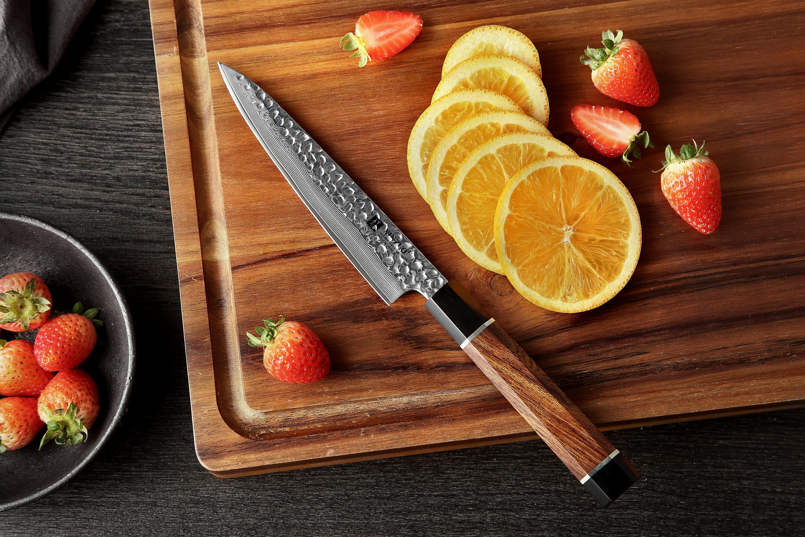 Nůž na ovoce a zeleninu XinZuo PM8 6" detail