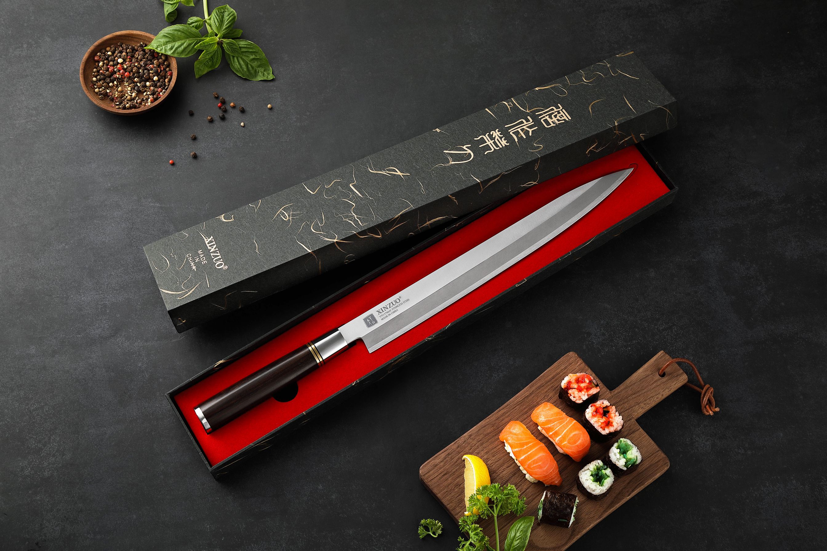 Dárkové balení nože XinZuo He Sashimi s 300 mm