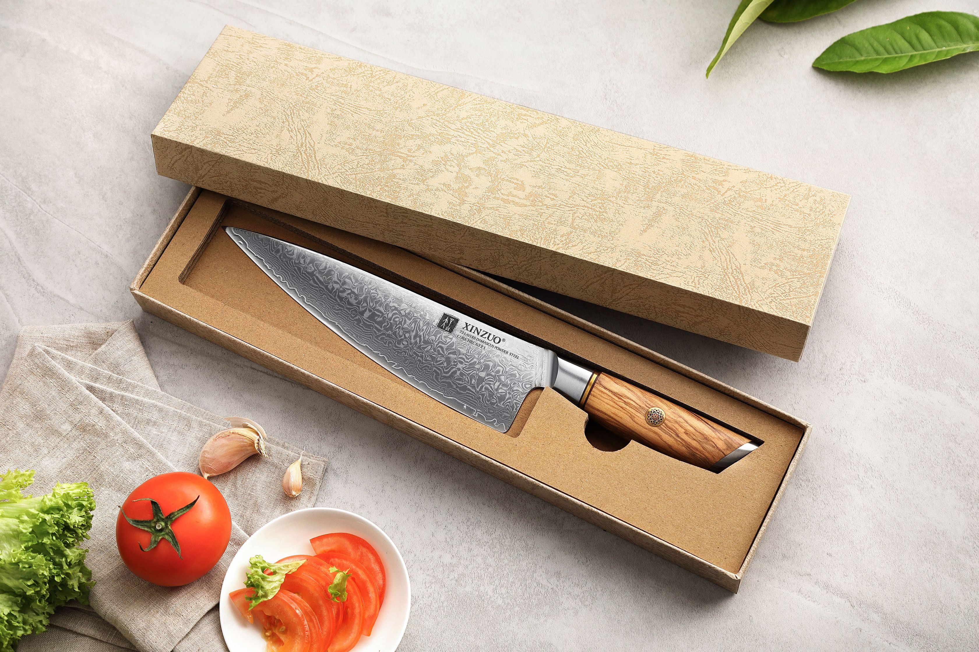 Dárkové balení šéfkuchařského nože XinZuo Lan B37 Těhotnej kuchař