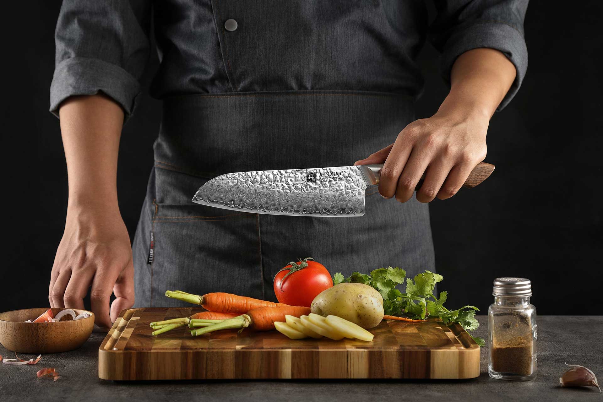 Santoku nůž XinZuo Jiang B46W