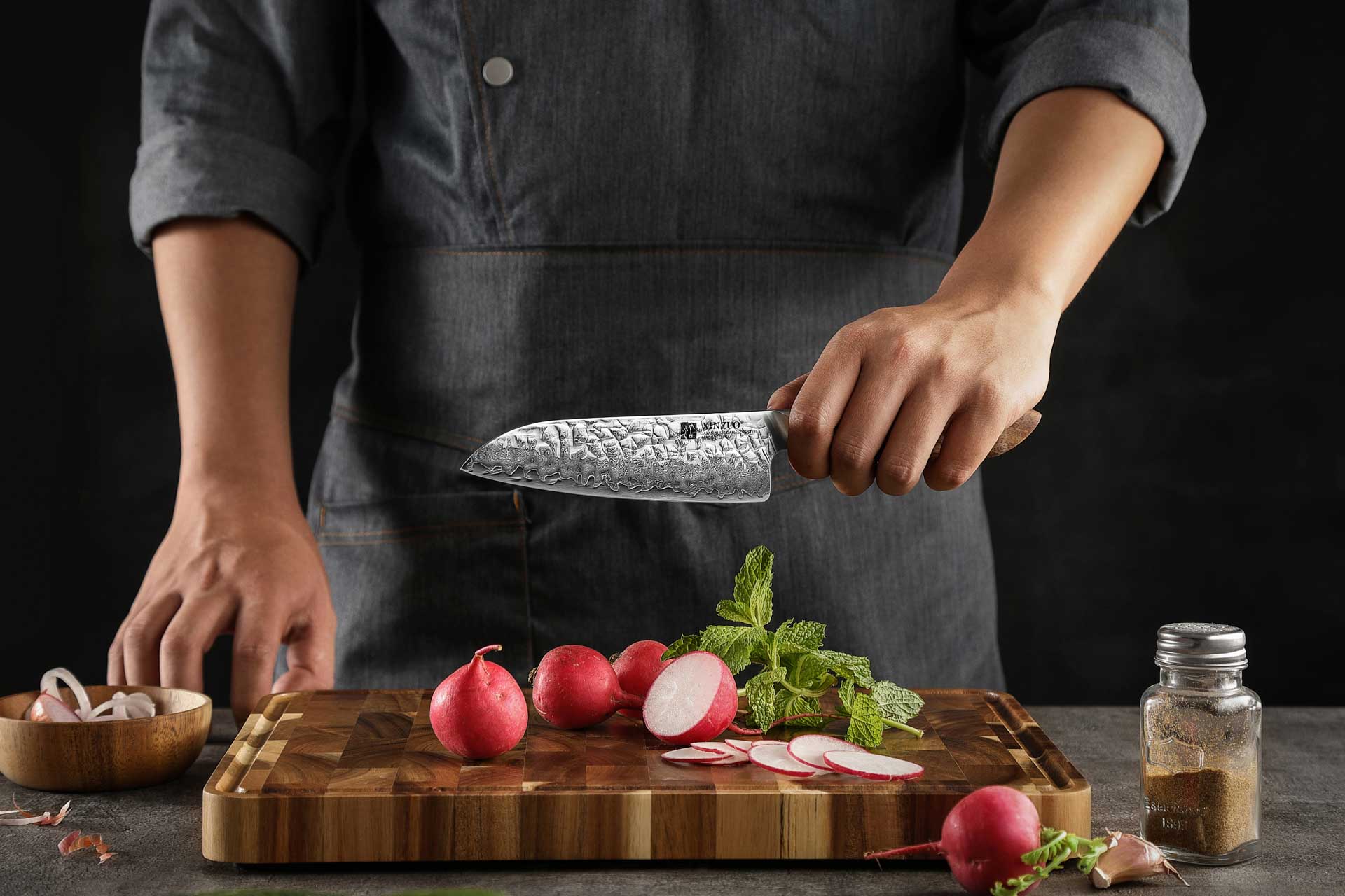 Santoku nůž XinZuo Jiang B46W