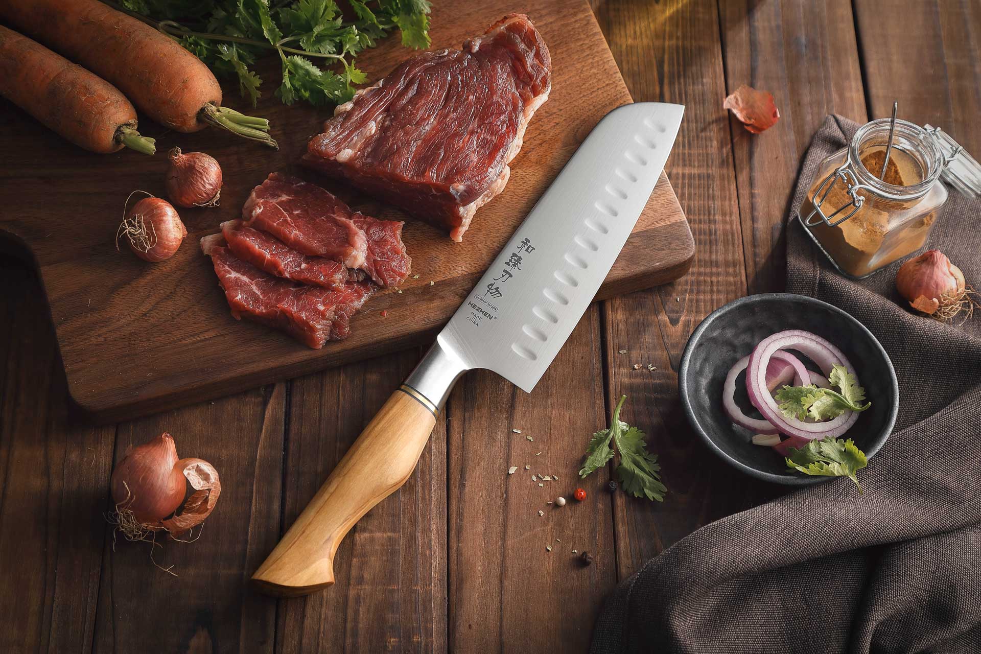 Santoku nůž HEZHEN Master B30S